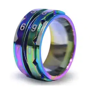 rainbow metallic counter ring